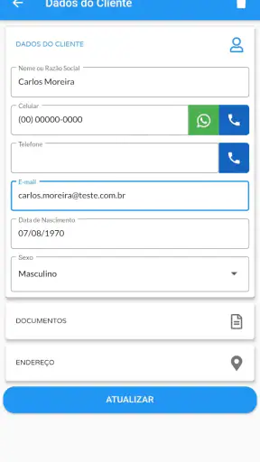 Clientes, Vendas e Orçamentos screenshot