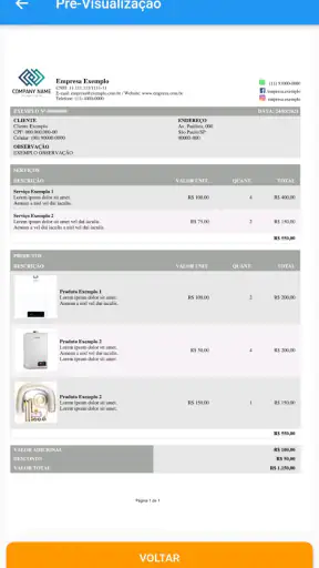 Clientes, Vendas e Orçamentos screenshot