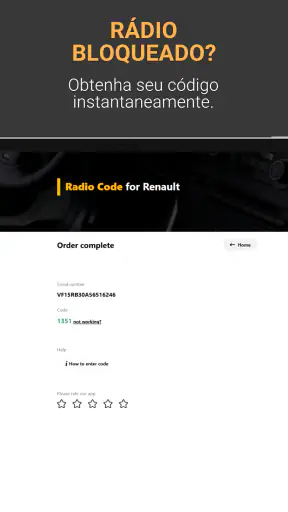 Código Do Rádio: Renault screenshot
