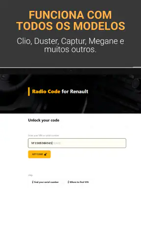 Código Do Rádio: Renault screenshot