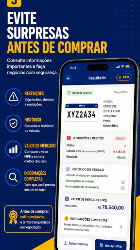 ConsultaPlaca Fipe Multa Preço screenshot