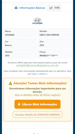 Consultar Placa - Chassi, FIPE screenshot