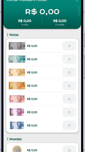 Contar Moedas e Notas: Caixa screenshot