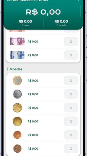 Contar Moedas e Notas: Caixa screenshot