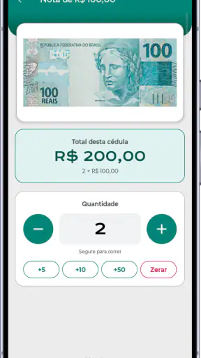 Contar Moedas e Notas: Caixa screenshot
