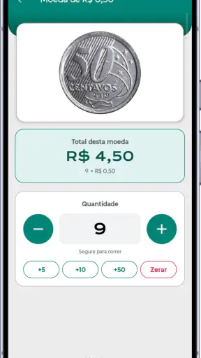 Contar Moedas e Notas: Caixa screenshot