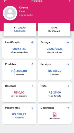 Controle de Clientes e Pedidos screenshot