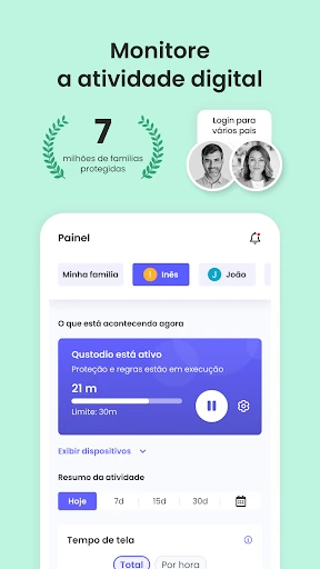 Controle parental Qustodio screenshot