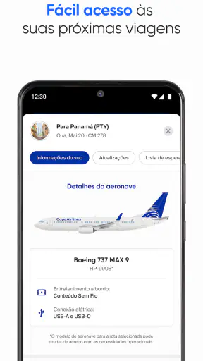 Copa Airlines screenshot