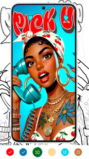 Cor preta: cor por número screenshot