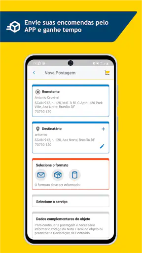 Correios screenshot