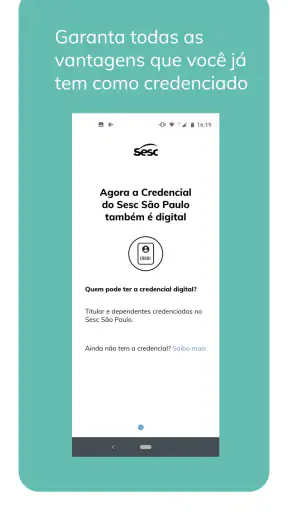 Credencial Sesc SP screenshot
