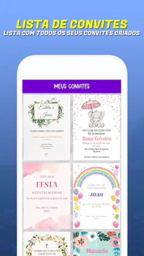 Criador de cartões de convite screenshot