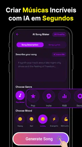 Criador vídeos com IA e música screenshot