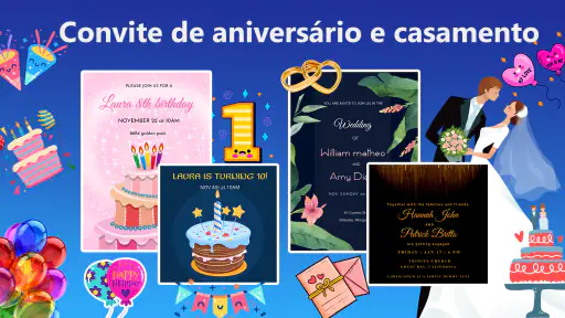 Criar convites personalizados screenshot