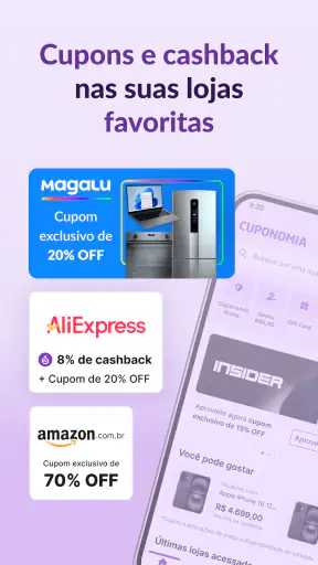 Cuponomia: Cupons e Cashback screenshot
