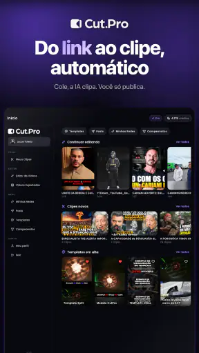 Cut.Pro: Clipes Virais com IA screenshot