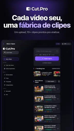 Cut.Pro: Clipes Virais com IA screenshot
