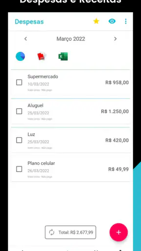 Despesas Finanças Pessoais screenshot