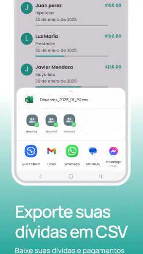 Devedores - Gestão de Dívidas screenshot