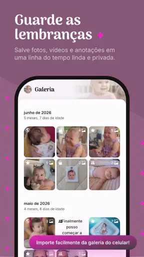 Diário, Vídeos e Saúde do Bebê screenshot