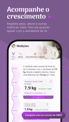 Diário, Vídeos e Saúde do Bebê screenshot