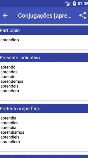 Dicionário de Português screenshot