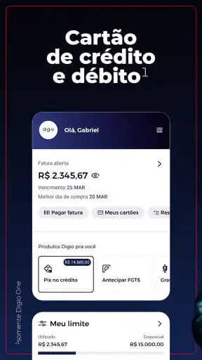 Digio: Cartão, Pix e Conta screenshot