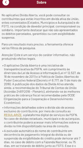 Dívida Aberta screenshot