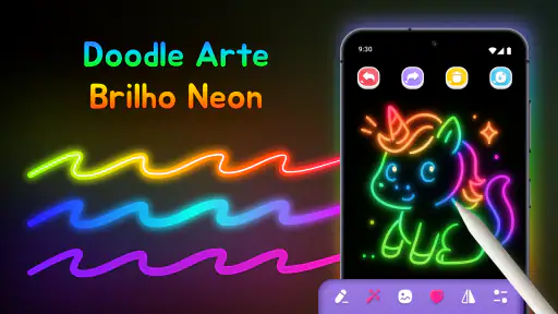 Doodle Arte: Brilho Neon screenshot