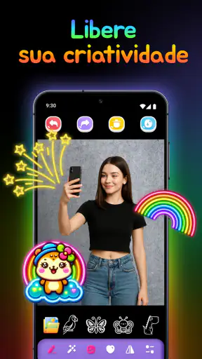 Doodle Arte: Brilho Neon screenshot
