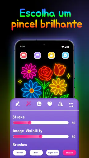 Doodle Arte: Brilho Neon screenshot