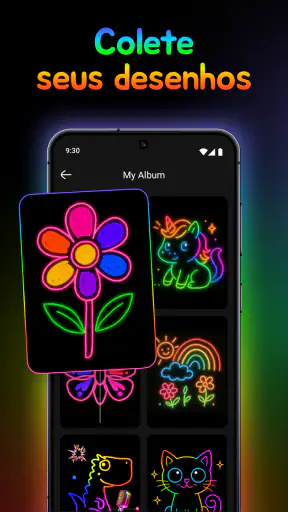 Doodle Arte: Brilho Neon screenshot