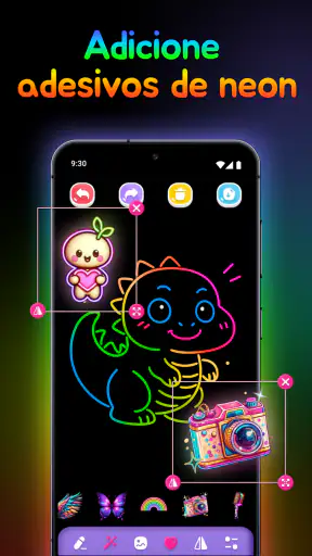 Doodle Arte: Brilho Neon screenshot
