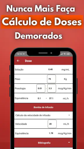 Drug Infusion - IV calculator screenshot
