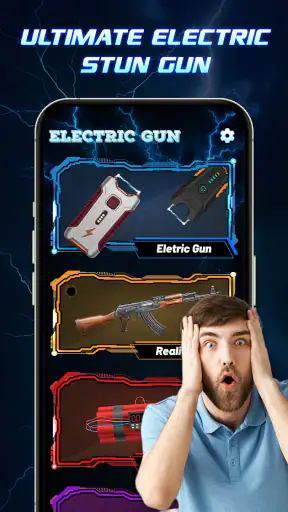 Electric stun gun: shock prank screenshot