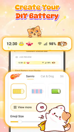 Emoji Battery: DIY Status Bar screenshot