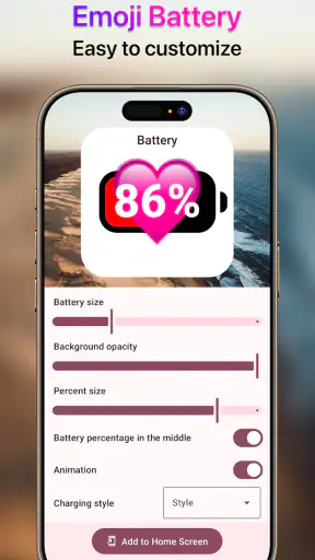 Emoji Battery Widget screenshot