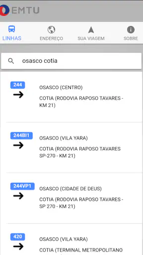 EMTU Oficial screenshot