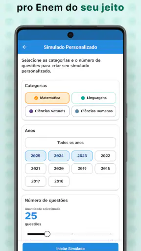 Enem 2026 Questões e Simulados screenshot
