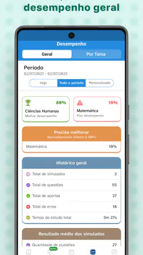 Enem 2026 Questões e Simulados screenshot
