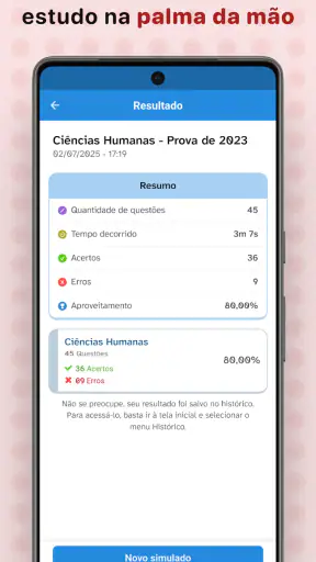 Enem 2026 Questões e Simulados screenshot