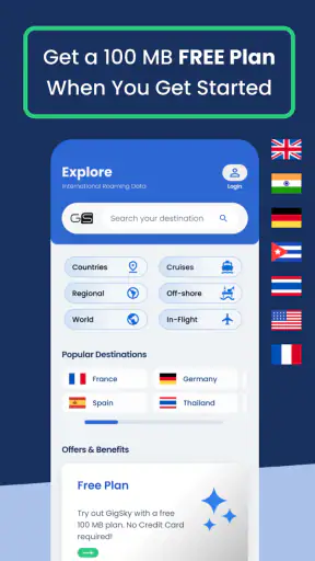 eSIM + Global Data : GigSky screenshot