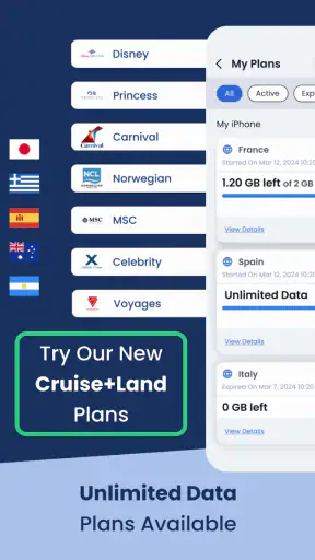 eSIM + Global Data : GigSky screenshot