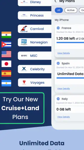 eSIM + Global Data : GigSky screenshot