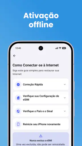 eSIM Viagens e Dados Móveis screenshot