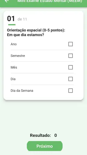 Exames Cognitivos screenshot