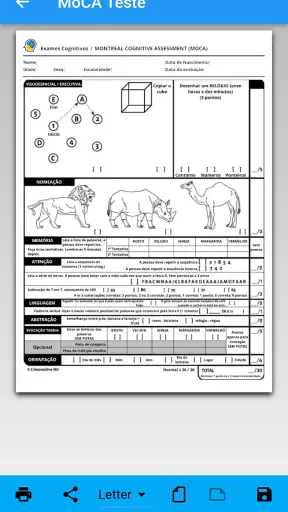 Exames Cognitivos screenshot