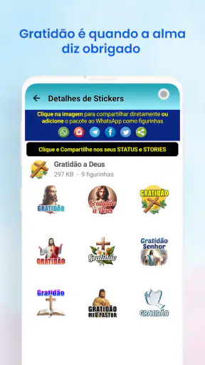 Figurinhas de Gratidão screenshot