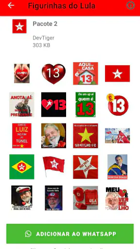 Figurinhas do Lula - PT screenshot